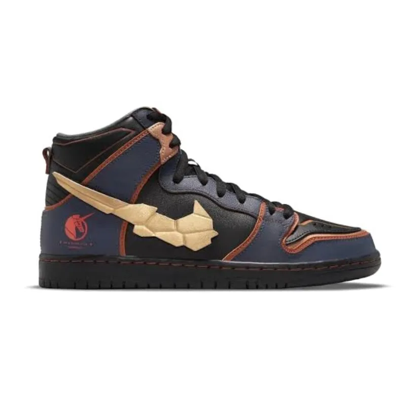 SB Dunk High Gundam 02 Banshee Black Gold 2021 Iconic Sneakers