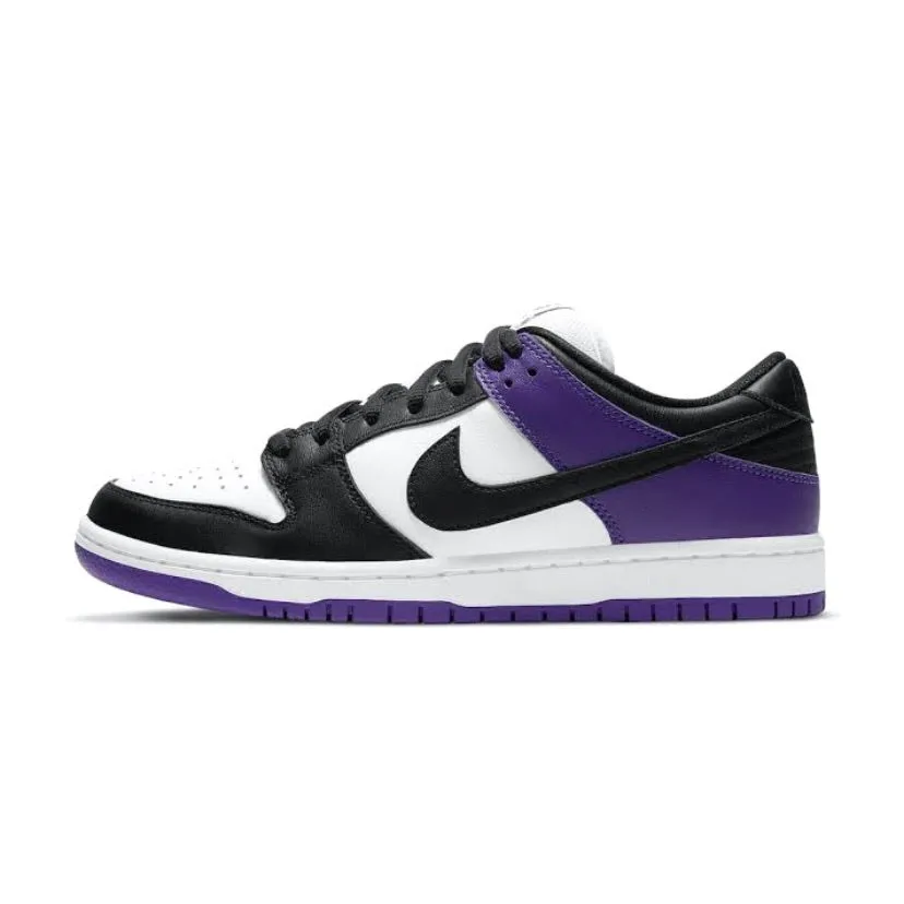 SB Dunk Low Pro Court Purple Black White Iconic Sneakers