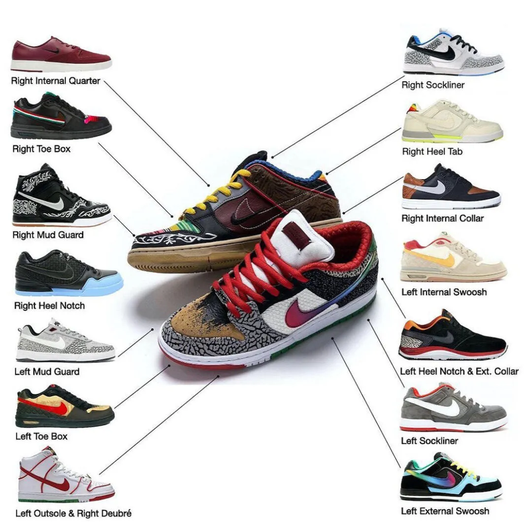 SB Dunk Low Pro QS What The Paul Sports Red Varsity Maize Rouge Sport Iconic Sneakers