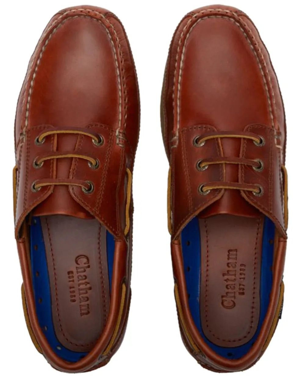 Shoes Chatham Chatham Mens Rockwell II G2 Leather Wide Fit Boat Shoes