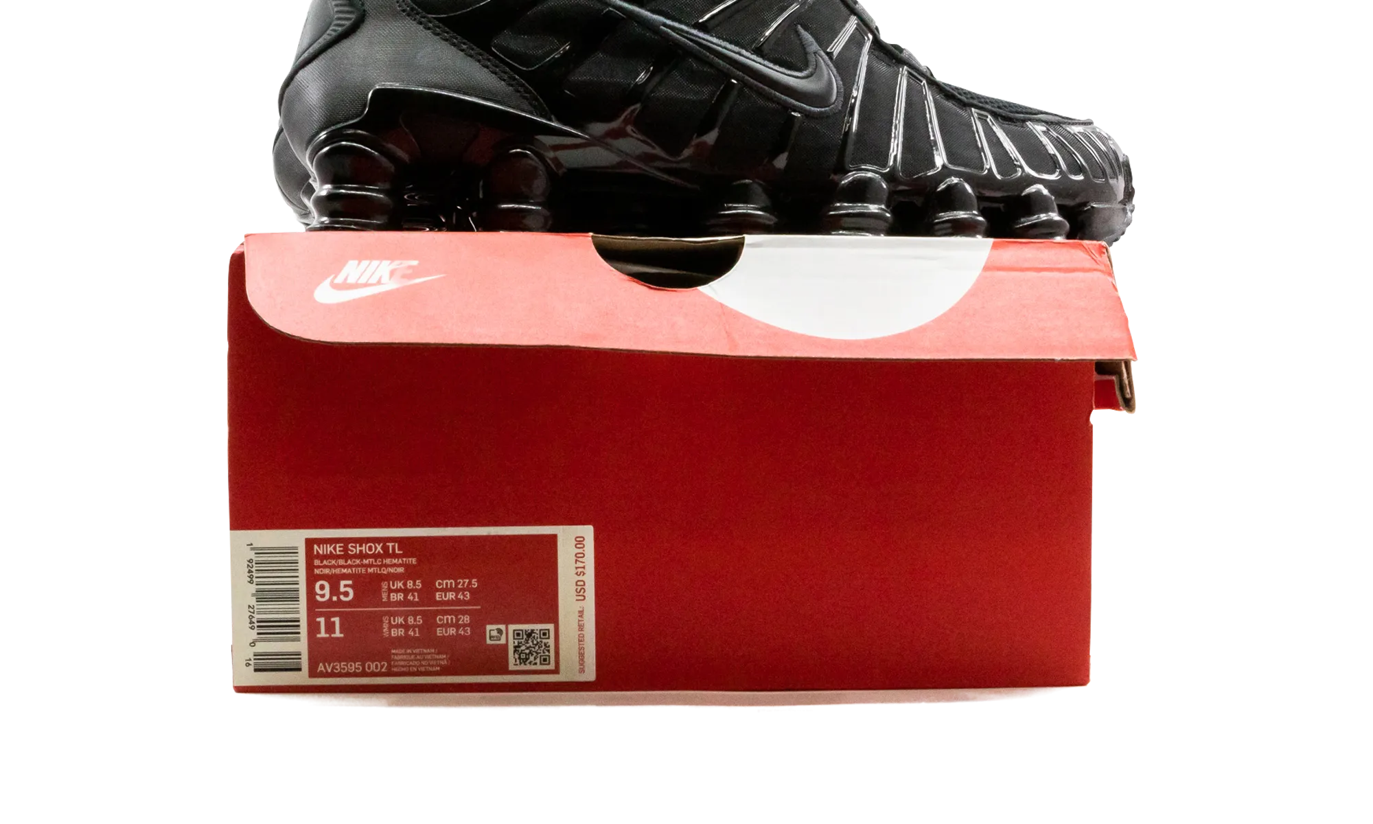 Shox TL "Black / Metallic Hematite" nike breathable mens trainers