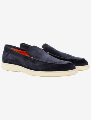 Slip On Suede Shoe Navy