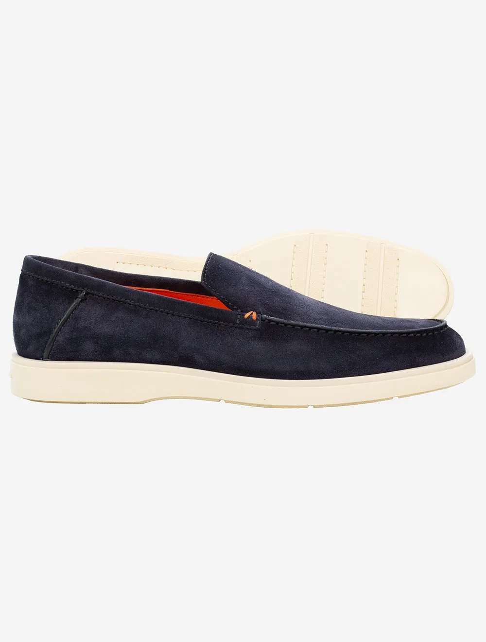 Slip On Suede Shoe Navy
