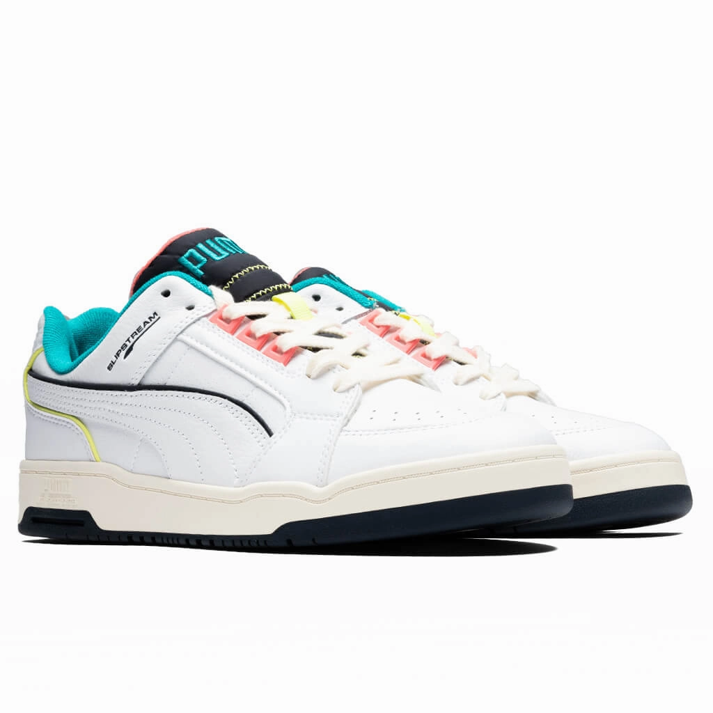 Slipstream Lo Retro Sneakers - White Puma Suede Street Sneakers