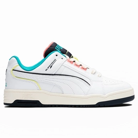Slipstream Lo Retro Sneakers - White Puma shoes with suede and modern shape