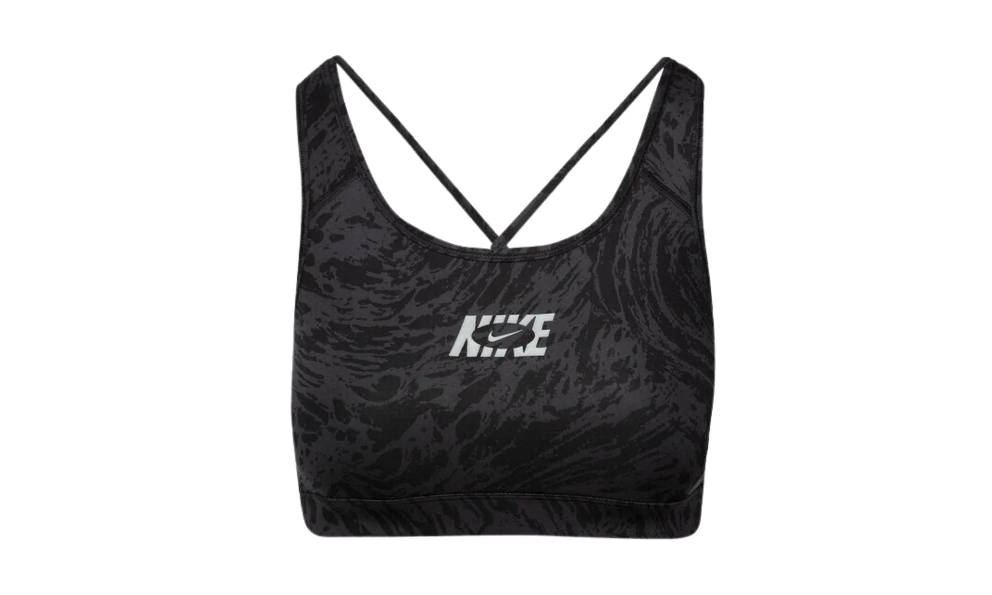 Sports Bra Nk Df Ic Swsh Strpy WMNS "BLACK" Nike Women's sneakers