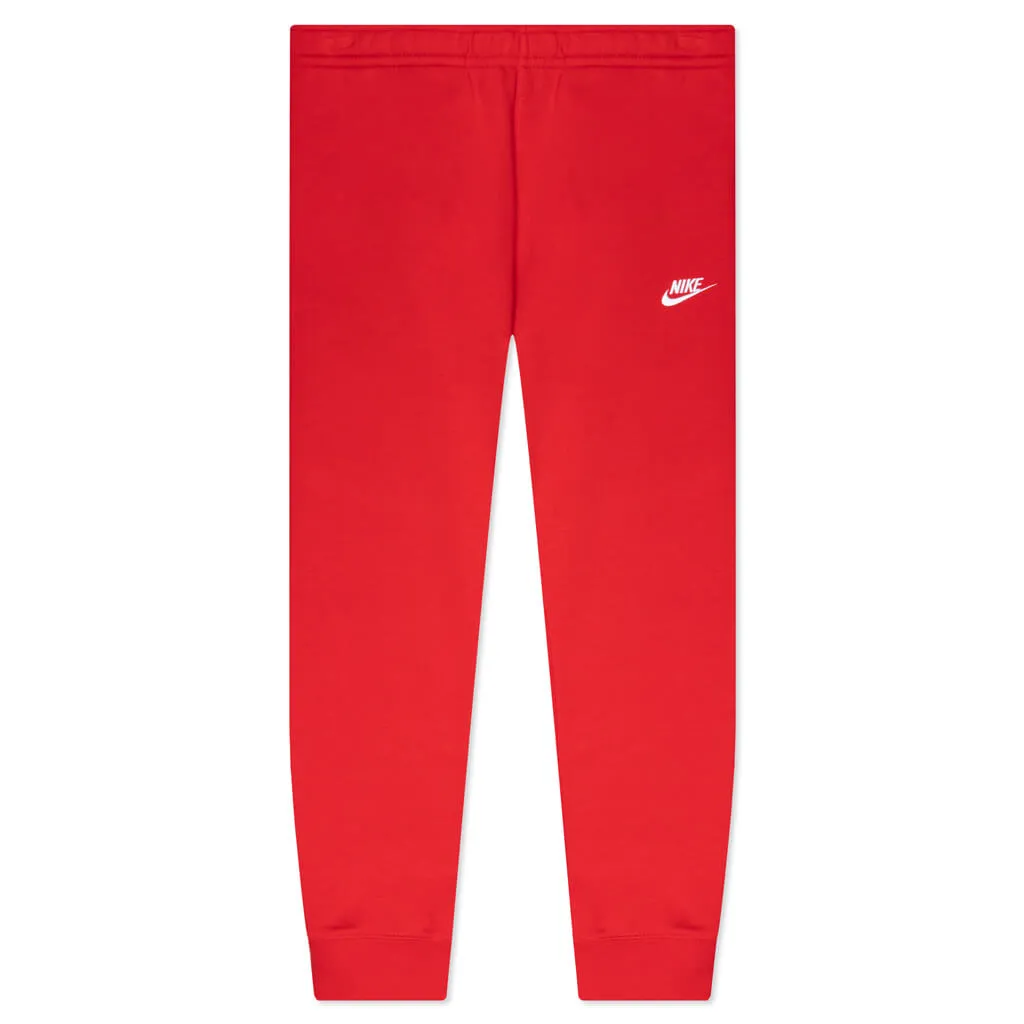 Sportswear Club Fleece Joggers - University Red/White Nike lifestyle sneakers with retro vibe