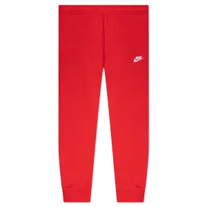 Sportswear Club Fleece Joggers - University Red/White Nike lifestyle sneakers with retro vibe