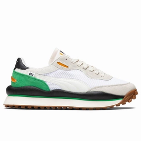 Style Rider Stream - White/Vaporous Puma trainers with bold stripe logo