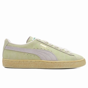 Suede Faded - Green Puma shoes with suede and modern shape