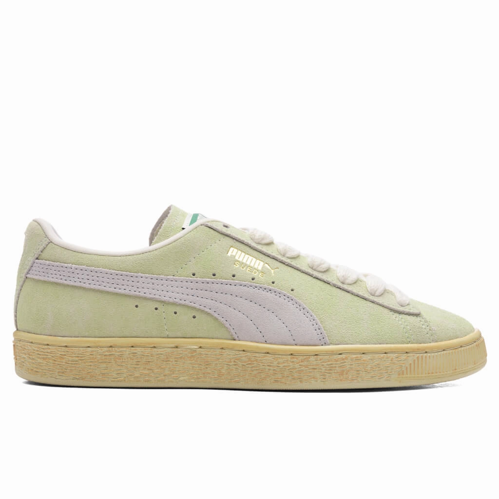 Suede Faded - Green Puma shoes with suede and modern shape