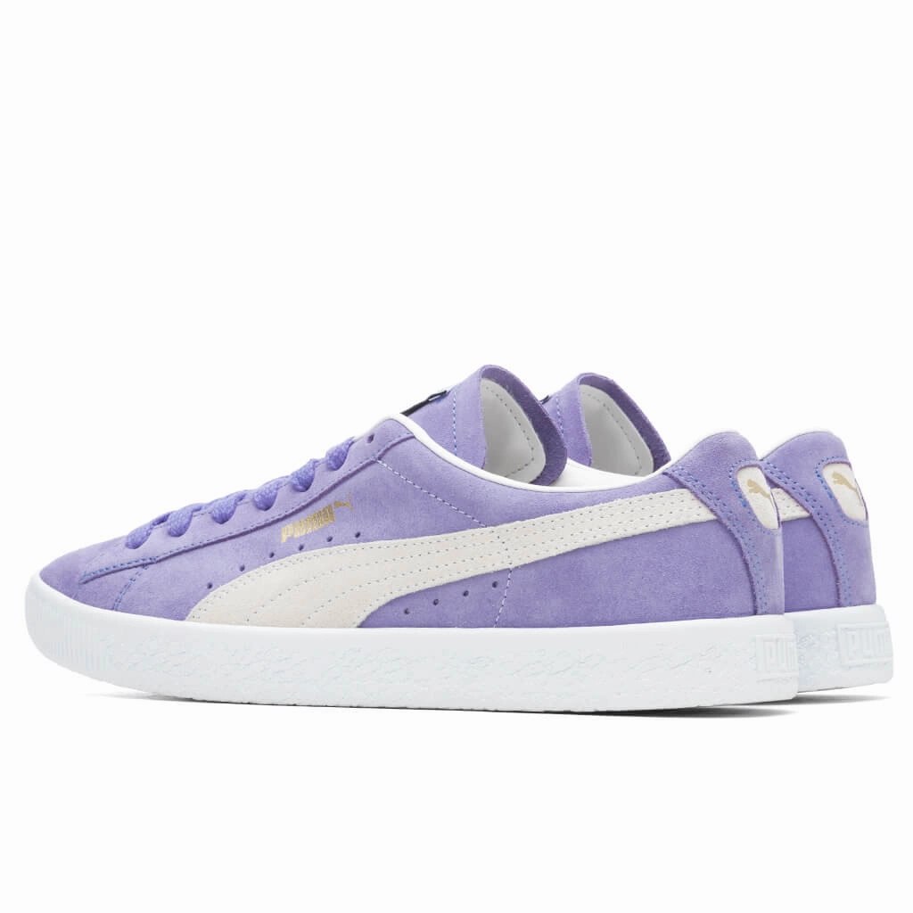 Suede VTG - Light Lavender/White Puma Stripe Logo Trainers
