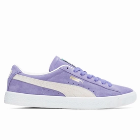 Suede VTG - Light Lavender/White Puma trainers with bold stripe logo