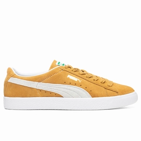 Suede VTG - Yellow Puma trainers with bold stripe logo