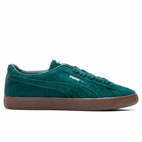 Suede VTG Hairy Suede - Green Puma shoes with suede and modern shape