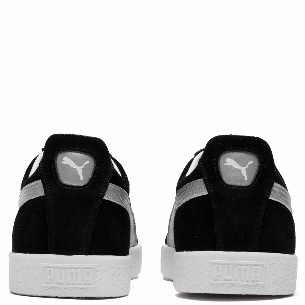 Suede VTG MIJ Retro - Black/Silver Puma Stripe Logo Trainers