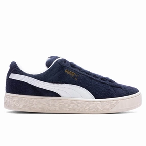 Suede XL Hairy - Club Navy/Frosted Ivory Puma sneakers for casual streetwear