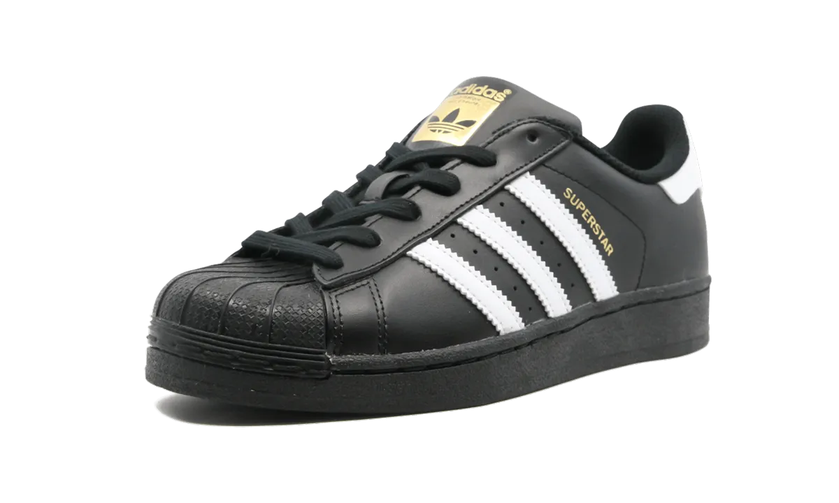 SUPERSTAR FOUNDATION GS "BLACK WHITE" adidas grade school sneakers
