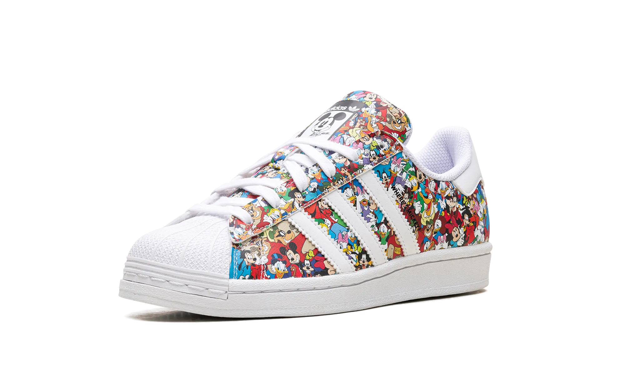 Superstar GS "Disney Mickey Core Black Cloud White Wonder White" adidas grade school sneakers