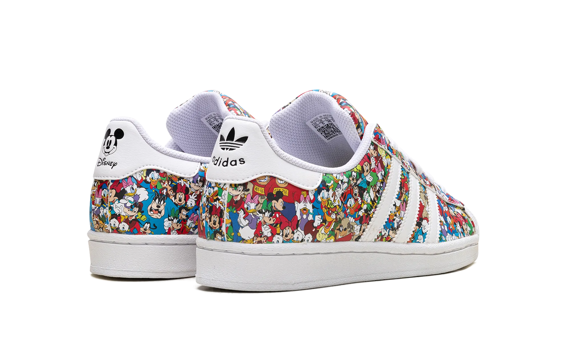 Superstar GS "Disney Mickey Core Black Cloud White Wonder White" adidas grade school sneakers