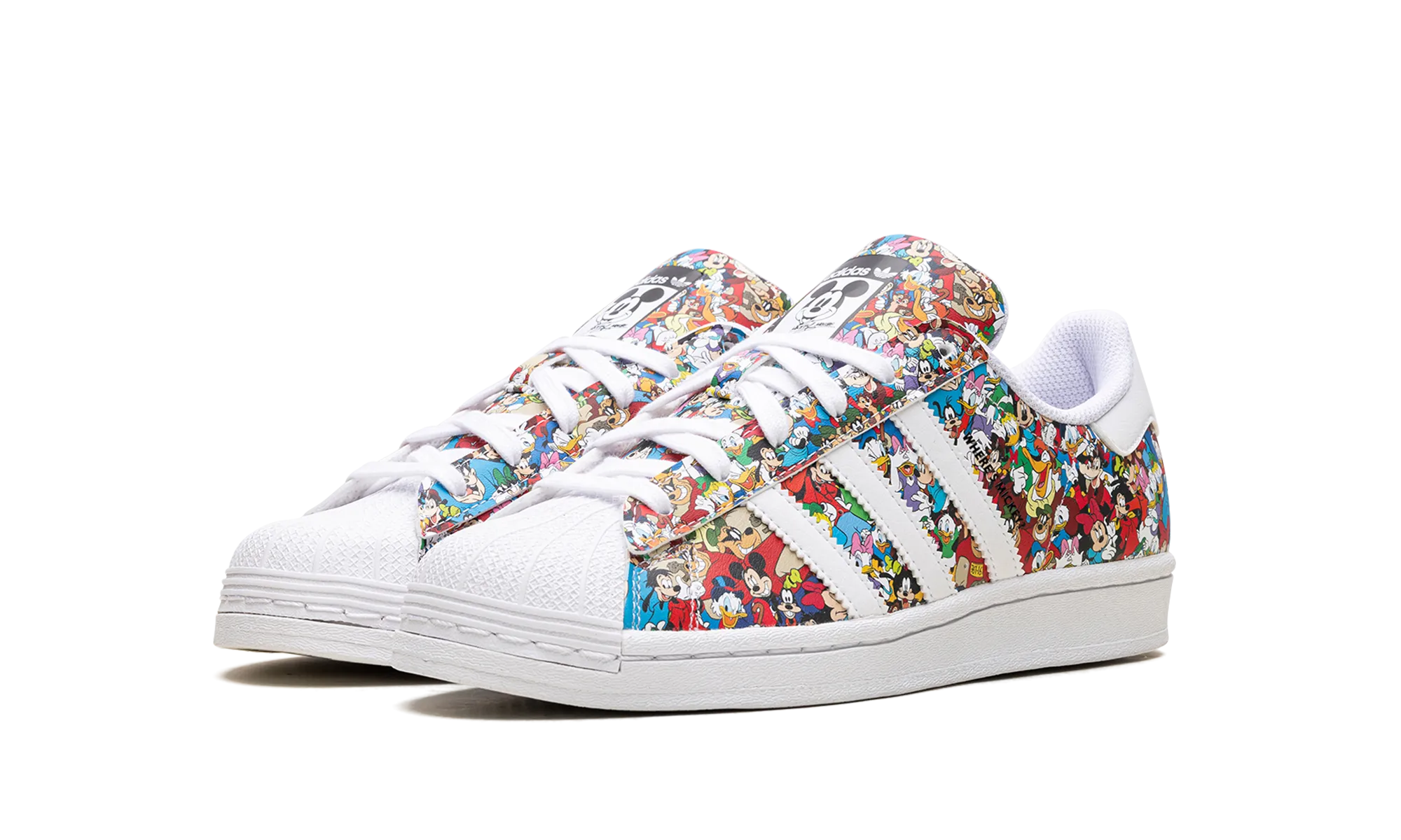 Superstar GS "Disney Mickey Core Black Cloud White Wonder White" adidas grade school sneakers