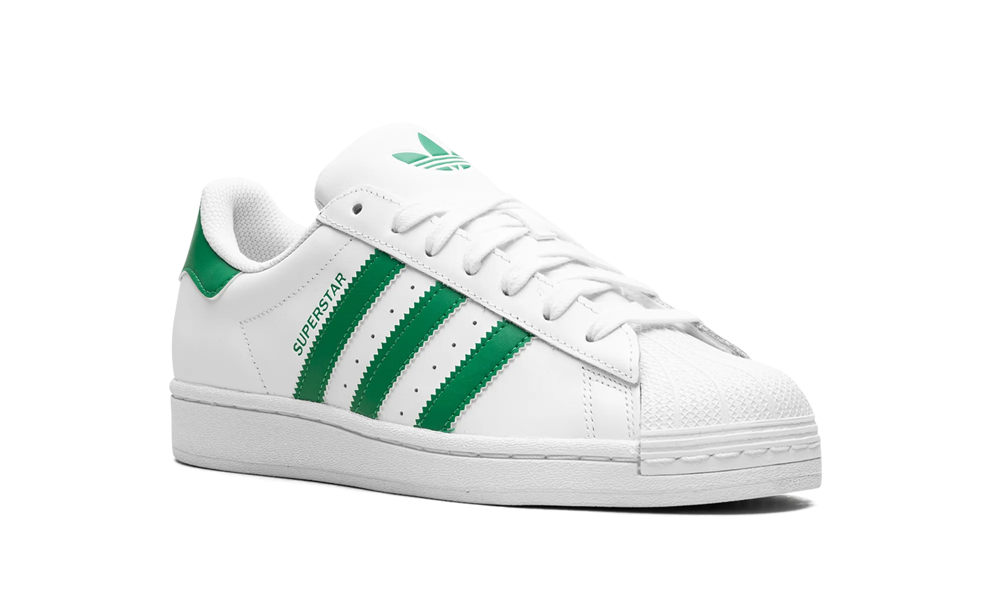 Superstar "Cloud White Green" adidas casual mens footwear