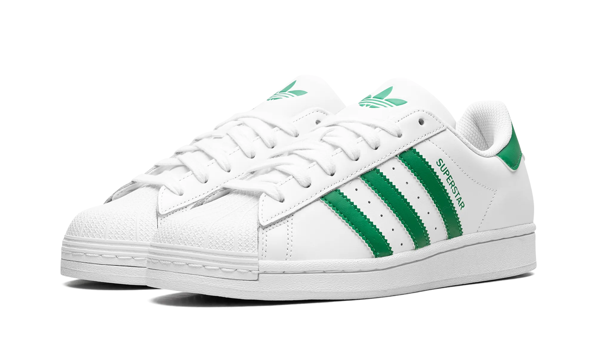 Superstar "Cloud White Green" adidas casual mens footwear