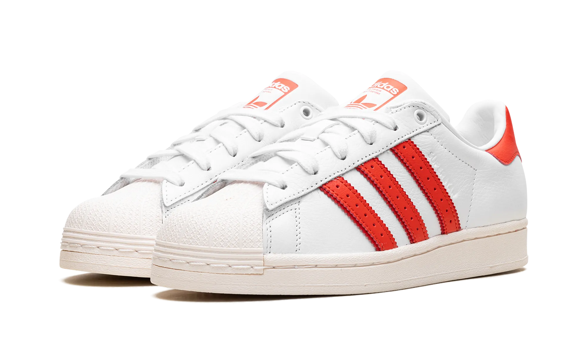 Superstar WMNS "Cloud White Bright Red" adidas stylish womens sneakers