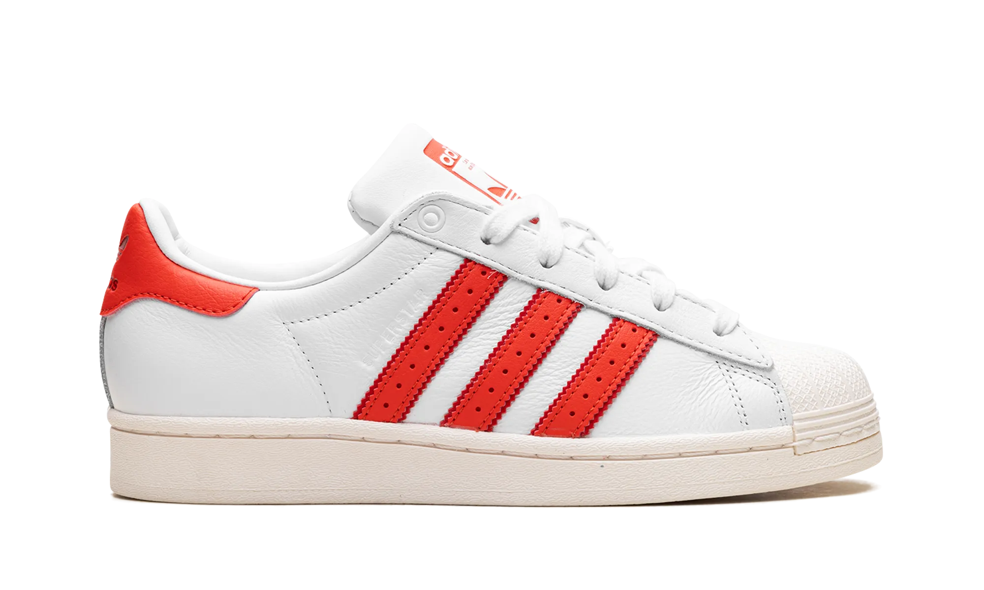 Superstar WMNS "Cloud White Bright Red" adidas stylish womens sneakers