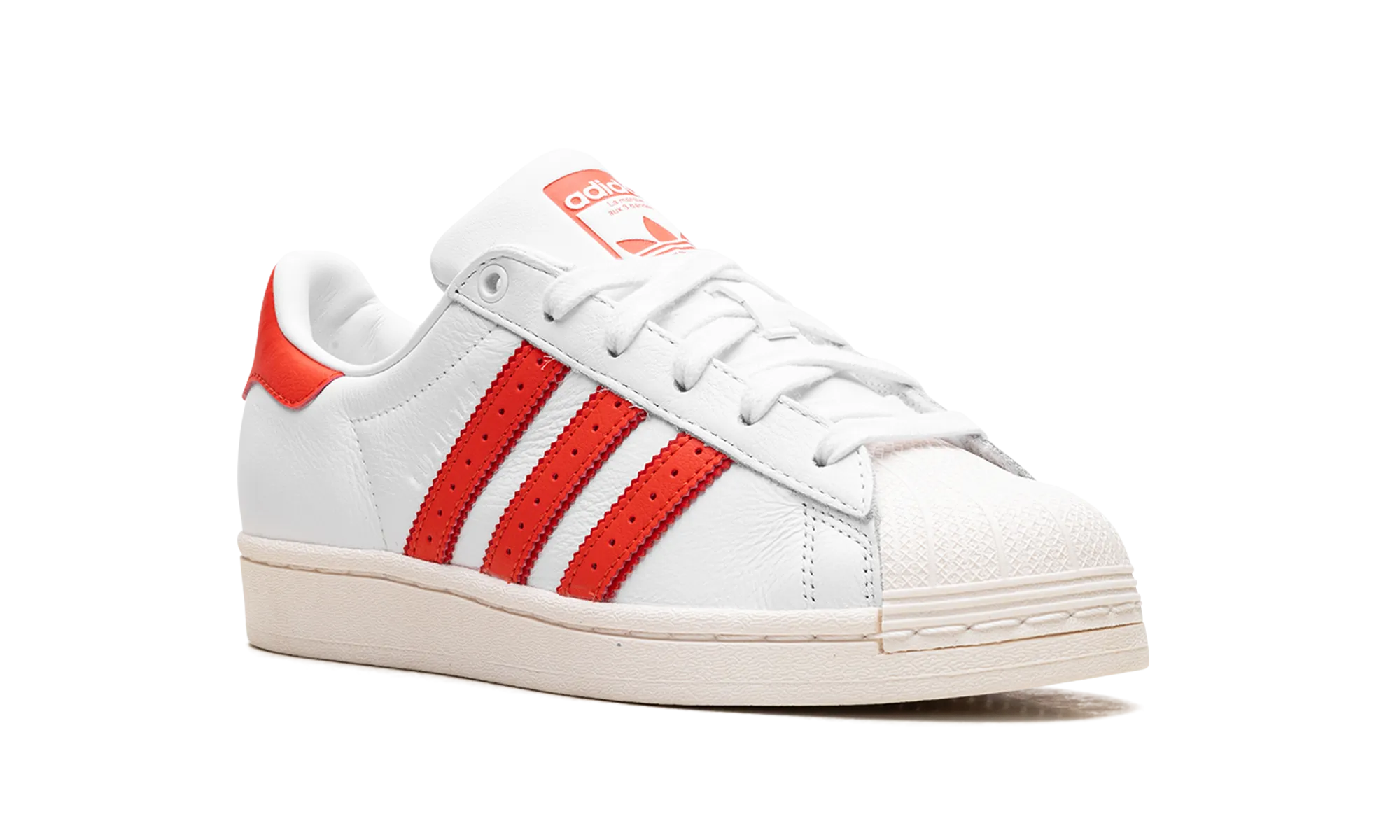 Superstar WMNS "Cloud White Bright Red" adidas stylish womens sneakers