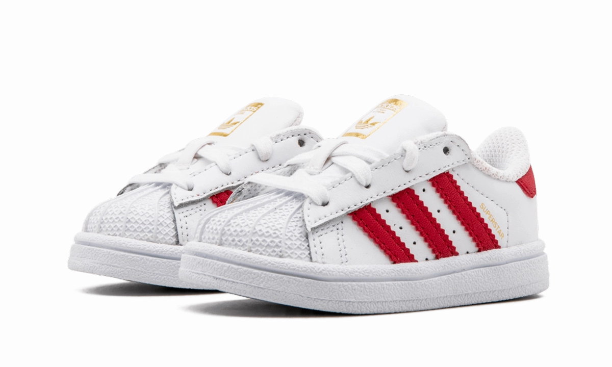Superstar I "WHITE RED" nike toddler soft shoes