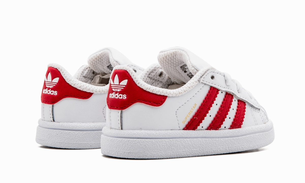 Superstar I "WHITE RED" nike toddler soft shoes