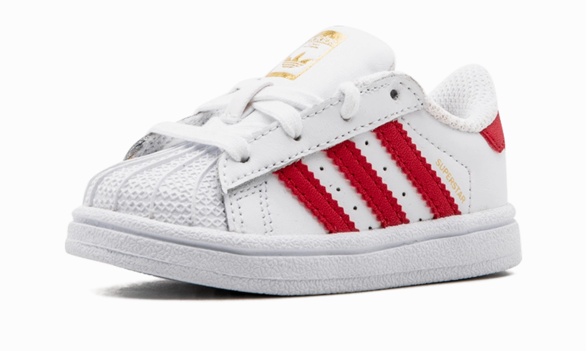 Superstar I "WHITE RED" nike toddler soft shoes
