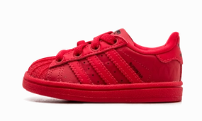Superstar Triple Red El I "Ray Red" adidas toddler soft sneakers