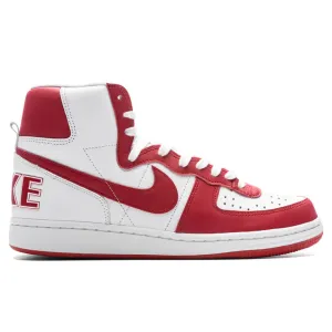 Terminator High - White/University Red Nike signature design with comfort fit