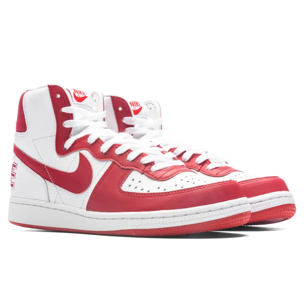 Terminator High - White/University Red Nike trainers with responsive foam