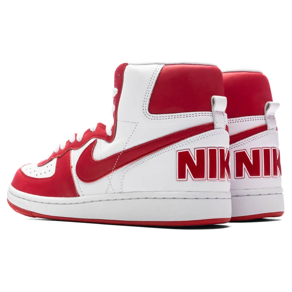Terminator High - White/University Red Nike trainers with responsive foam