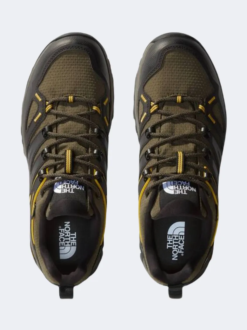 The North Face Hedgehog Goretex Men Hiking Shoes Taupe Green/Black Mens Urban Style Comfort Shoes
