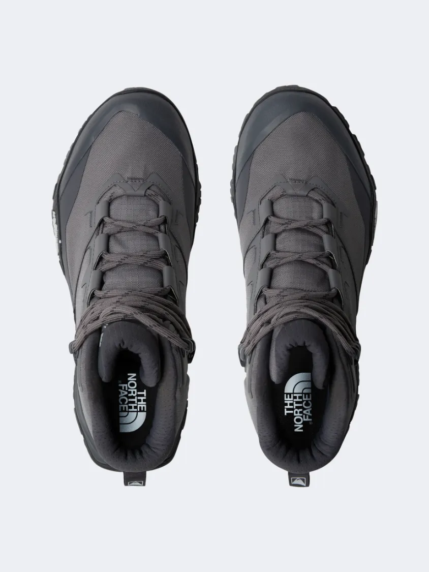 The North Face Offtrail Hike Mid Goretex Men Hiking Shoes Antractic Grey/Black Mens Urban Style Comfort Shoes