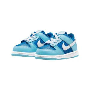 Toddler Nike Dunk Low Argon Blue Nike Dunk sneakers with classic silhouette