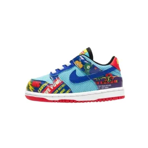 Toddler Nike Dunk Low Chinese New Year Fire Cracker Blue Multicolour Nike Dunk sneakers with classic silhouette