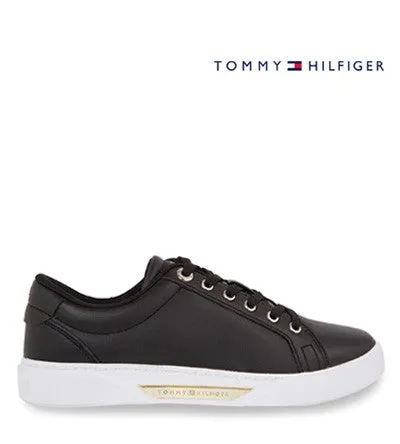 TOMMY HILFIGER COURT SNEAKER GOLD Tommy Hilfiger women's shoes