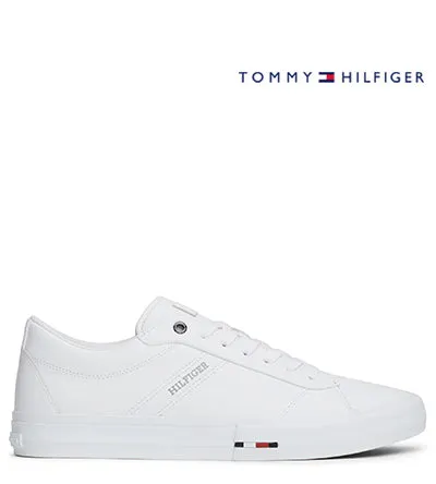 TOMMY HILFIGER HI VULC STREET WHITE Tommy Hilfiger men's footwear