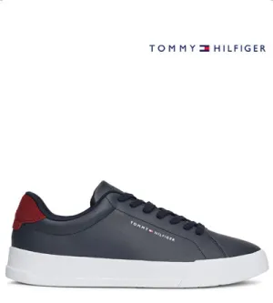 TOMMY HILFIGER LEATHER GRAIN NAVY Tommy Hilfiger men's footwear