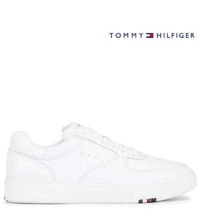 TOMMY HILFIGER MODERN CUP WHITE 24 Tommy Hilfiger men's footwear