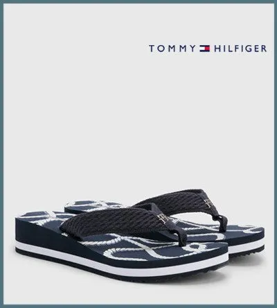 TOMMY HILFIGER WEDGE FLIP FLOP Tommy Hilfiger women's shoes