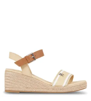 TOMMY HILFIGER WEDGE SANDAL CAMEL Tommy Hilfiger women's shoes