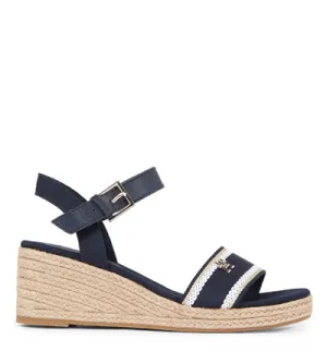 TOMMY HILFIGER WEDGE SANDAL NAVY 24 Tommy Hilfiger women's shoes