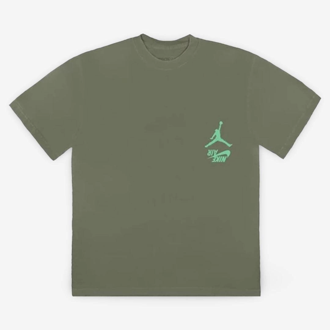 Travis Scott x Air Jordan T-Shirt 'Cactus Jack Highest' Olive (FW19)