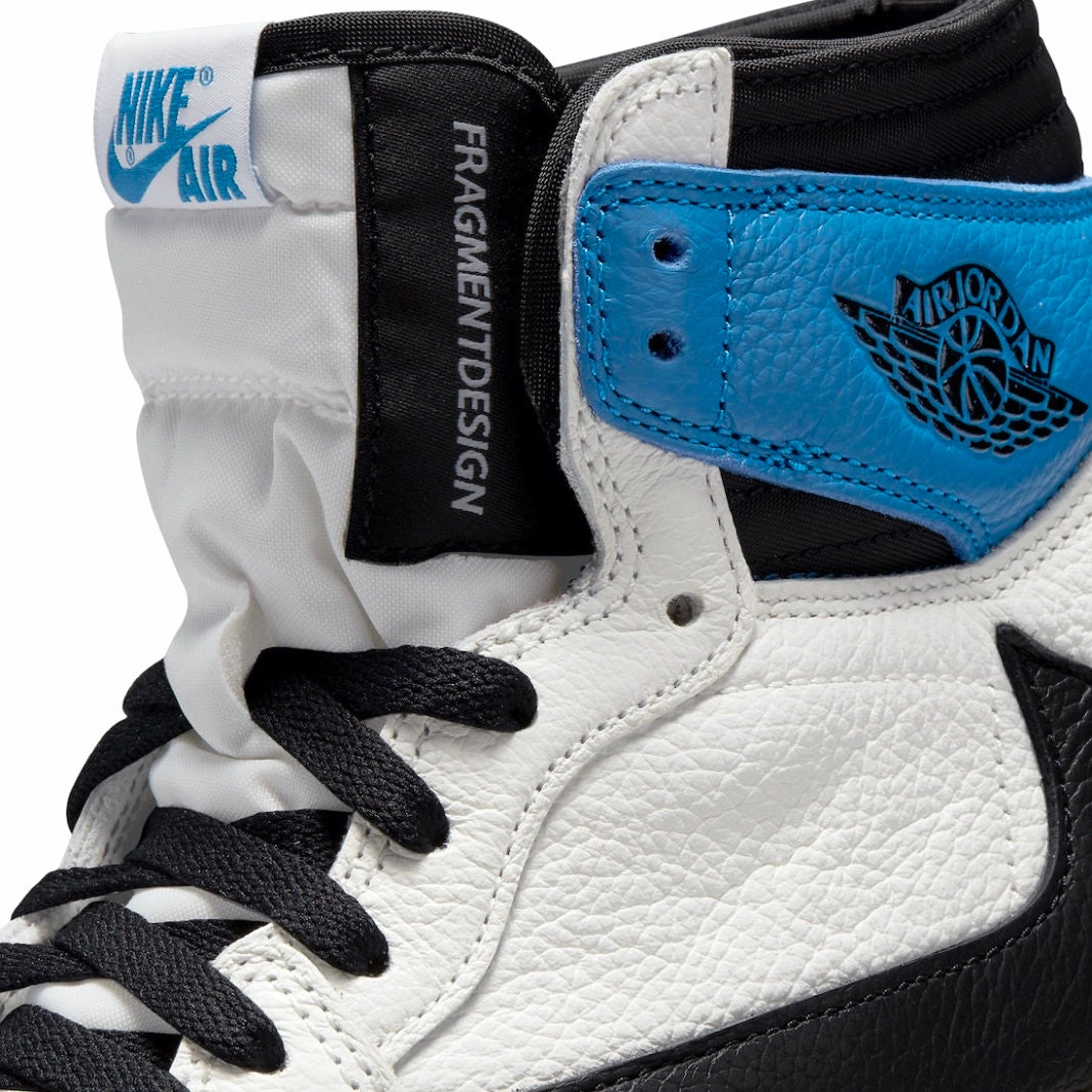 Travis Scott x Fragment x Air Jordan 1 Retro High White Black Royal Sail Retro Sneakers